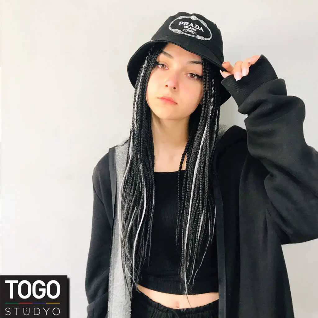 box braids saç örgüsü modeli