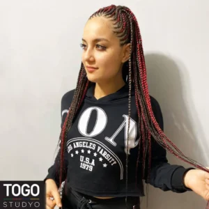 Afro Dalgası Afrika Örgüsü veya Cornrows 3 balıksırtı şeklinde örülen cornrows modeli