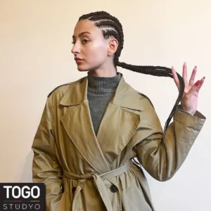 Cornrows 1 İstanbul Beylikdüzü Togo Stüdyo siyah klasik balıksırtı örgüsü