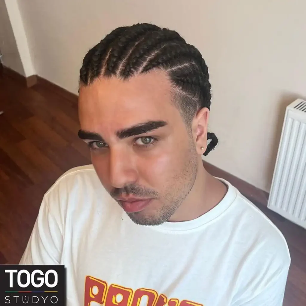 Erkek Afrika Örgüsü 5 Beylikdüzü Togo Stüdyo erkek cornrows saç örgüsü modeli