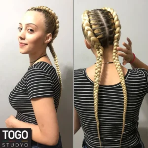 Afro Dalgası Afrika Örgüsü veya Cornrows 5 2li cornrows örgü
