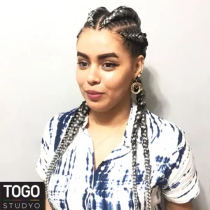 4 sıra cornrows örgü